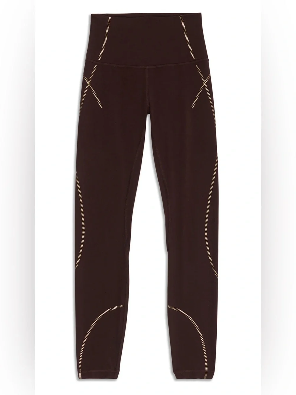 lululemon athletica French Press Align Gold Embossed Cropped Leggings NWOT